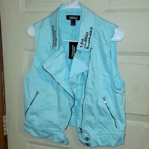 Forever 21 Studed Collar Vest